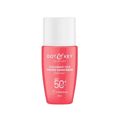 Dot and Key Strawberry Dew Tinted Sunscreen SPF 50+ PA++++ (01 Porcelain) 50ml	